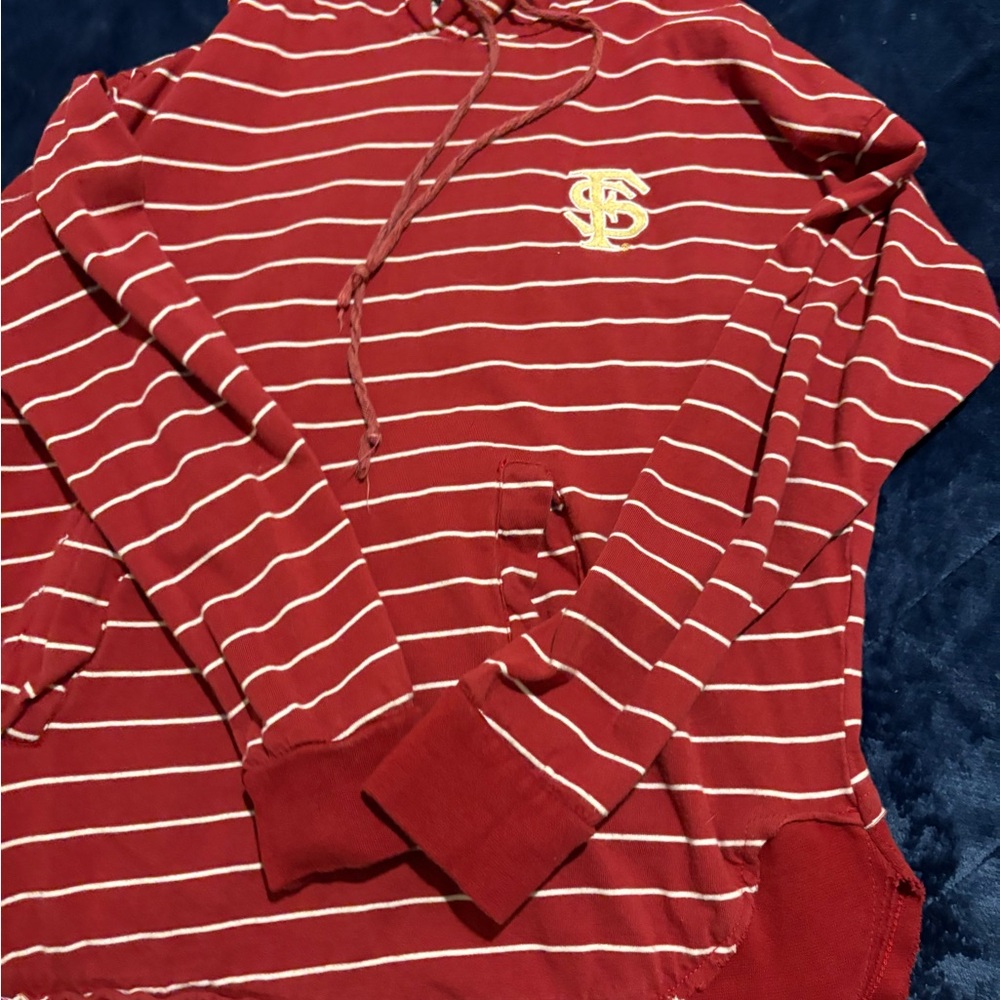 Red Striped Hoodie with Florida State logo